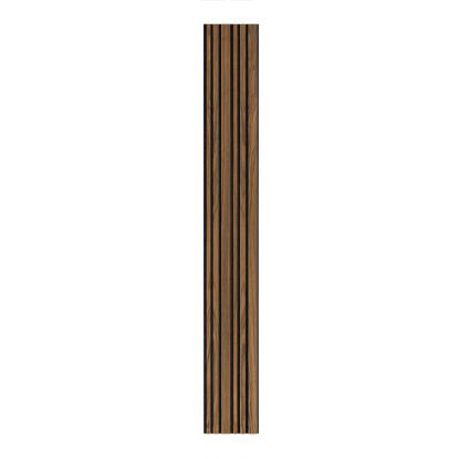 I-Wood Basic Mixed akustikpanel, klar olieret, sort filt og sort kerne, valnøddefiner, 17 x 300 mm 