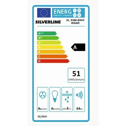 Silverline SL3390 Hisar væghængt emhætte, hvid, 80 cm