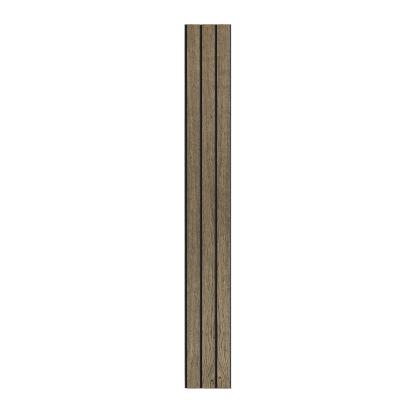 I-Wood Medio+ 3-lamel akustikpanel, sort olieret, sort filt og sort kerne, egefiner, 17 x 300 mm