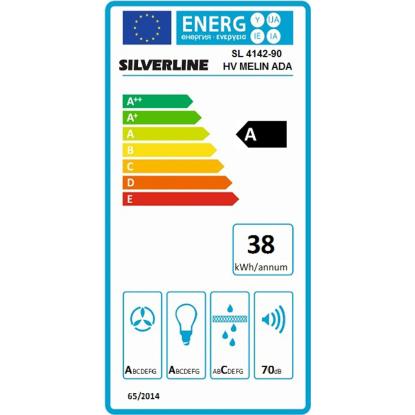 Silverline SL4142 Melin Ada frithængende emhætte, hvid, 90 cm