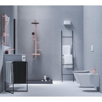 Ideal Standard Alu+ spejl med hylder, rosé, Ø20,5 cm