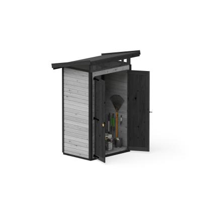 Upyard Strongbox redskabsrum S, grå/sort - 0,9 m²