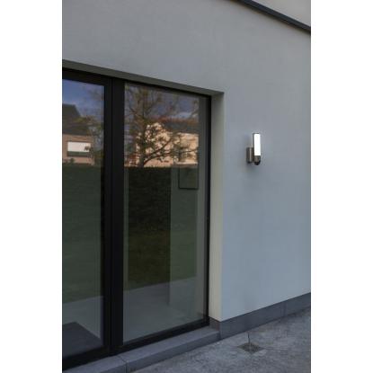 LUTEC connect ELARA udendørs LED væglampe med kamera og sensor, H33,4 cm, IP44, rustfrit stål