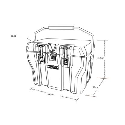 Lifetime Premium køleboks, grå - 27 liter