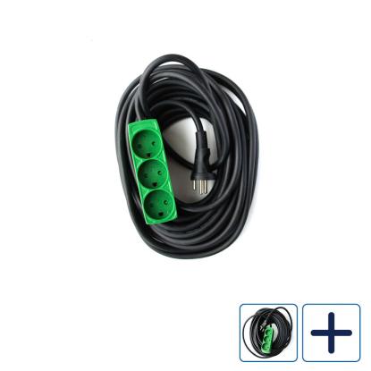 Wexim Bandit kabelsæt med 3-vejs stikdåse, 3G1,5 mm²