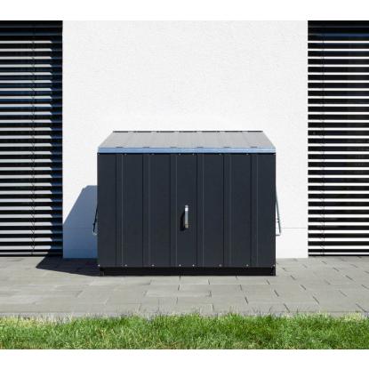 Trimetals Stowaway opbevaringsboks, stål, antracitgrå, 113 x 89 x 138 cm