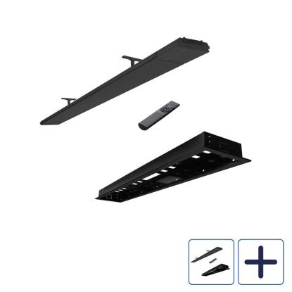 HEATSTRIP Design el terrassevarmer til indbygning med fjernbetjening og appstyring, sort
