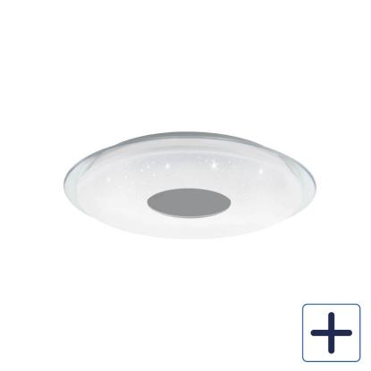 EGLO connect.z LANCIANO-Z plafond, hvid med krystaleffekt