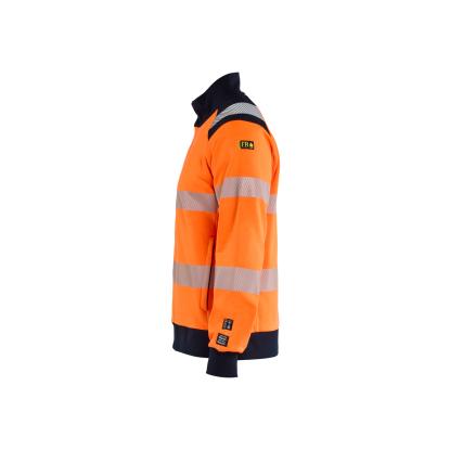 Blåkläder 3461 multinorm sweatshirt full zip inherent, hi-vis orange/marineblå