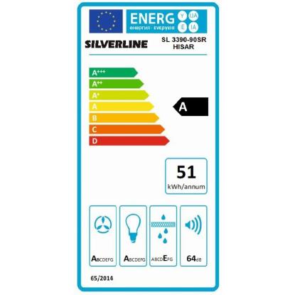 Silverline SL3390 Hisar væghængt emhætte, sort, 90 cm