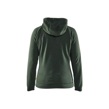 Blåkläder 3464 dame hybrid sweatshirt, efterårsgrøn/sort