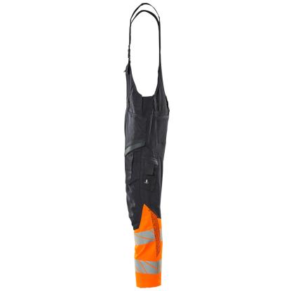 MASCOT ACCELERATE SAFE overall med knælommer, mørk marine/hi-vis orange