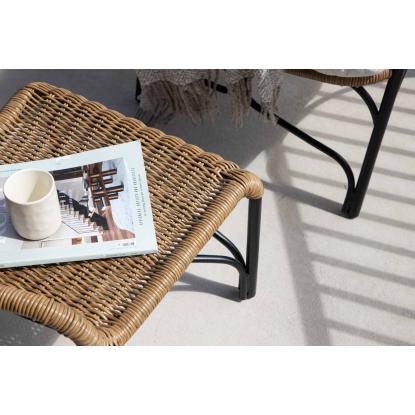 Venture Design Loreto loungestol med skammel, sort/brun