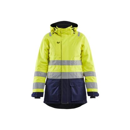 Blåkläder 4472 dame high vis vinterparkajakke, hi-vis gul/marineblå