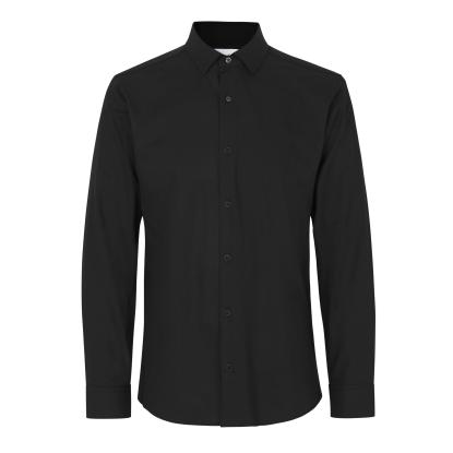 Seven Seas S51 hybridskjorte, slim, sort
