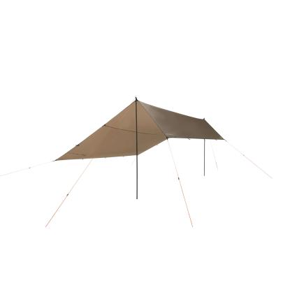 easy camp Totak Tarp solsejl, mørk sandfarve, 200 x 400 x 400 cm
