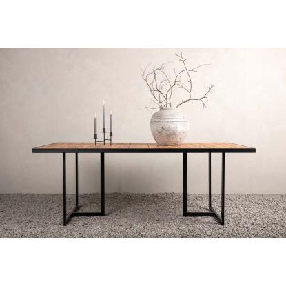 Venture Design Khung havebord, sort/natur, 100 x 200 cm