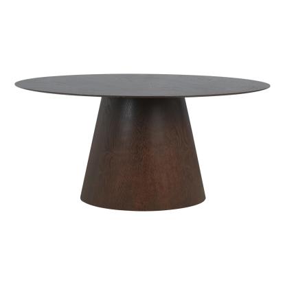 Spisebord, mørkebrun, oval, 90x160x75 cm