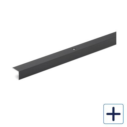 Habo A27 kantliste med skruehuller, mat sort