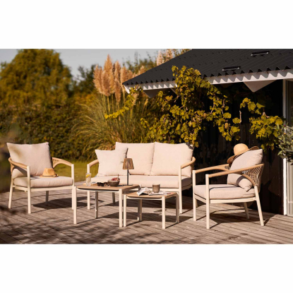 Salford LED lampe med solcelle, genopladelig, polyrattan, H30,5 cm, brun/sort
