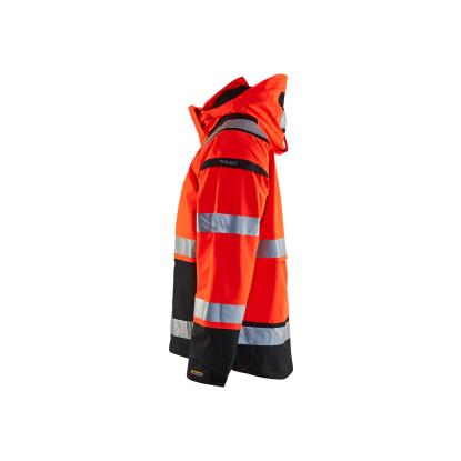 Blåkläder 4987 high vis skaljakke, hi-vis rød/sort