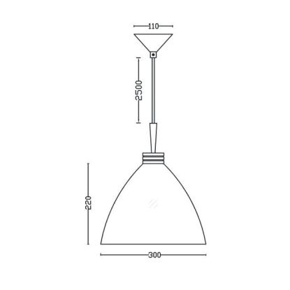 Herstal Maxi Dove pendel, Ø30 cm, E27, dæmpbar, sort