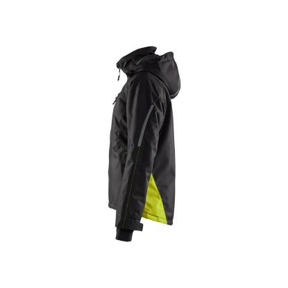 Blåkläder 4972 dame letforet vinterjakke, sort/hi-vis gul