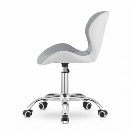Avola kontorstol, ergonomisk, ECO-læder, grå/hvid