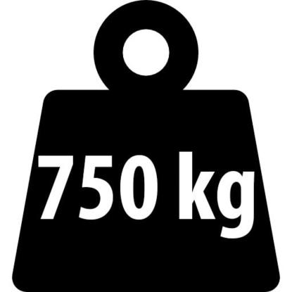 Reol med 5 hylder, metal, sort, 150 x 75 x 30 cm