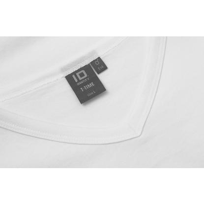 ID T-TIME® 0514 T-shirt med v-hals, hvid