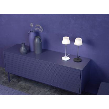 Herstal Gil il Grande bordlampe, G9, sort/opal