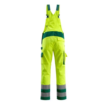 MASCOT SAFE COMPETE Barras overall med knælommer, hi-vis gul/grøn