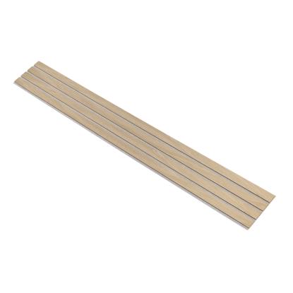 I-Wood Basic 4-lamel akustikpanel, hvid olieret, grå filt og lys kerne, egefiner, 16 x 300 mm 