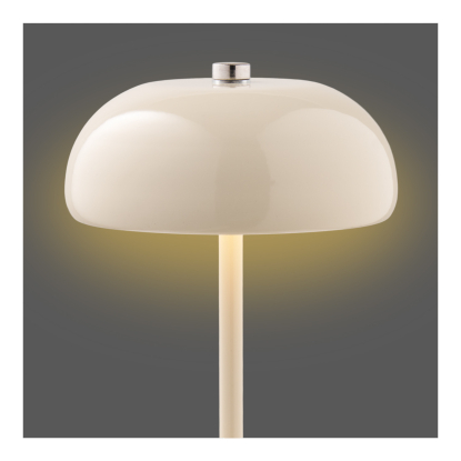 Margate LED bordlampe, genopladelig, H18 cm, beige