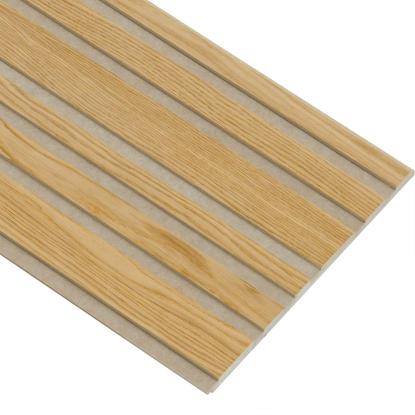 I-Wood Medio+ Mixed akustikpanel, klar olieret, beige filt og lys kerne, egefiner, 16 x 300 mm