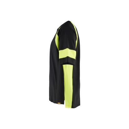 Blåkläder 3523 t-shirt, sort/hi-vis gul