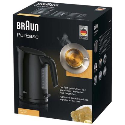 Braun WK3100BK elkedel, 2200W, sort - 1,7 liter