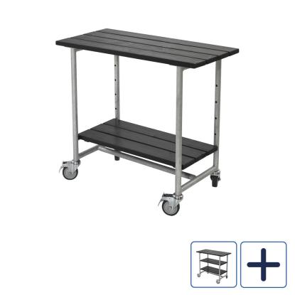 PLUS Picnic plante-/grillbord, sort/nåletræ, 100 cm