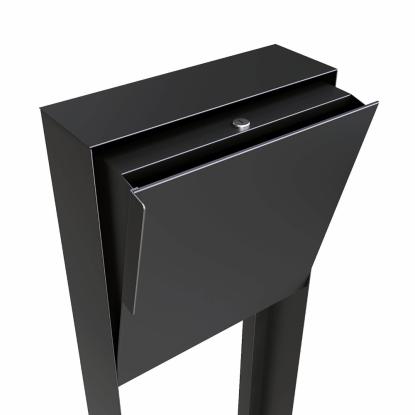 Bravios Porto postkasse med stander, sort