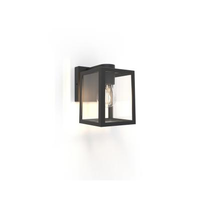LUTEC SHIVA udendørs væglampe, E27, IP44, sort