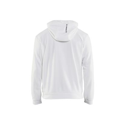 Blåkläder 3363 hættetrøje full zip, hvid/mørk grå