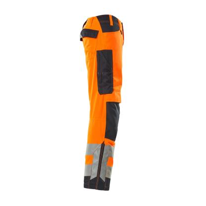 MASCOT SAFE SUPREME arbejdsbukser med knælommer, hi-vis orange/mørk marine