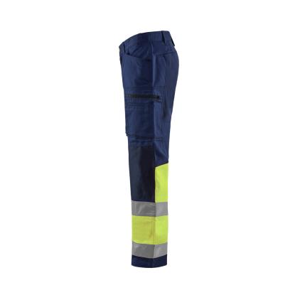Blåkläder 1551 high vis buks med stretch, marineblå/hi-vis gul