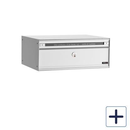 Allux PC2 systempostkasse uden lås med stållåge, hvid