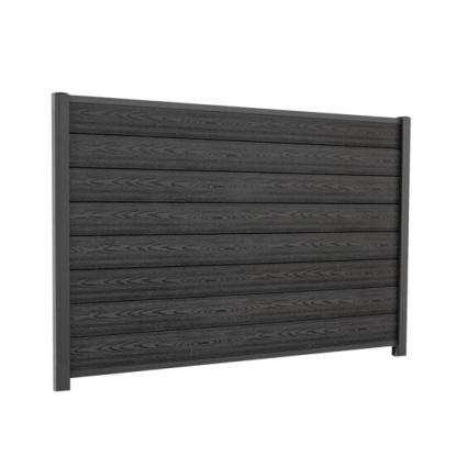 HORTUS Premium Lucca hegnspakke, komposit, F&N-profil, trælook, 6 fag - 121,3 cm højde