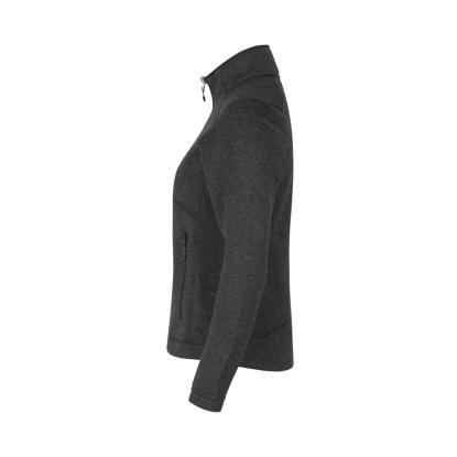 ID 0848 Zip-n-Mix strikfleece cardigan, melange, dame, koks melange