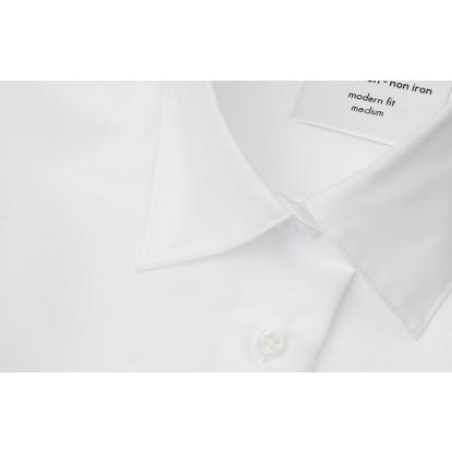 Seven Seas S721 Fine Twill skjorte med korte ærmer, modern, dame, hvid