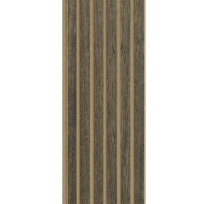 I-Wood Basic Original akustikpanel, sort olieret, brun filt og lys kerne, egefiner, 16 x 300 mm 