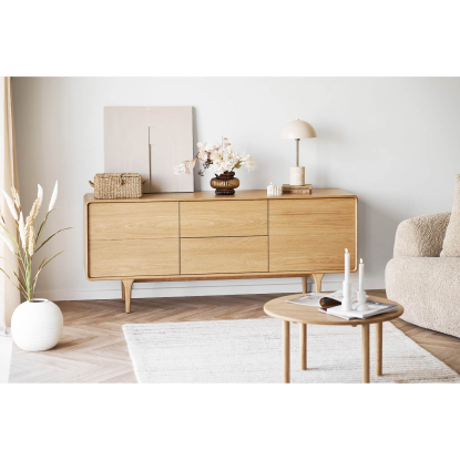 Jena sofabord, eg, Ø70 cm