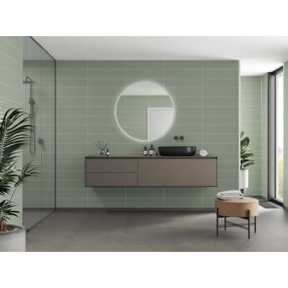 Fibo Colour vådrumspanel med 60 x 15 cm fliselook, 10 x 600 x 2400 mm, olivegreen extra matt